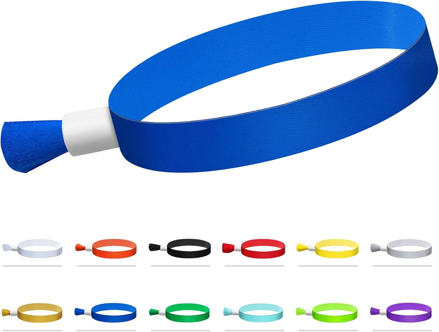 Green-Power America 100 Pcs Cloth Event Wristbands, Event Wristbands, Colored Wrist Bands for Events, for Lightweight Concert Wrist Strap for Activities, Party Bracelets for Events (Color : Blue)