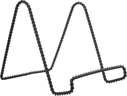Tripar Decorative Twisted Wire Stand, Black Display (6 Inch Depth) Tabletop Easel Sleek & Modern Look - Perfect for Books, Plates, Photos & More