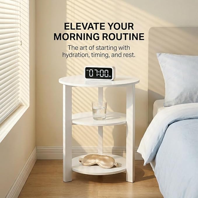 Farmhouse 3-Tier Round Side Table, 17.7 * 21.7inch End Table - Image 4