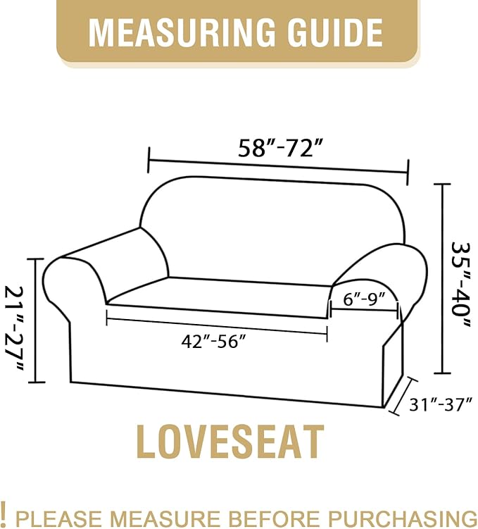 H.VERSAILTEX High Stretch Couch Cover 2 Cushion Sofa Printed Love Seat Couch - Image 4