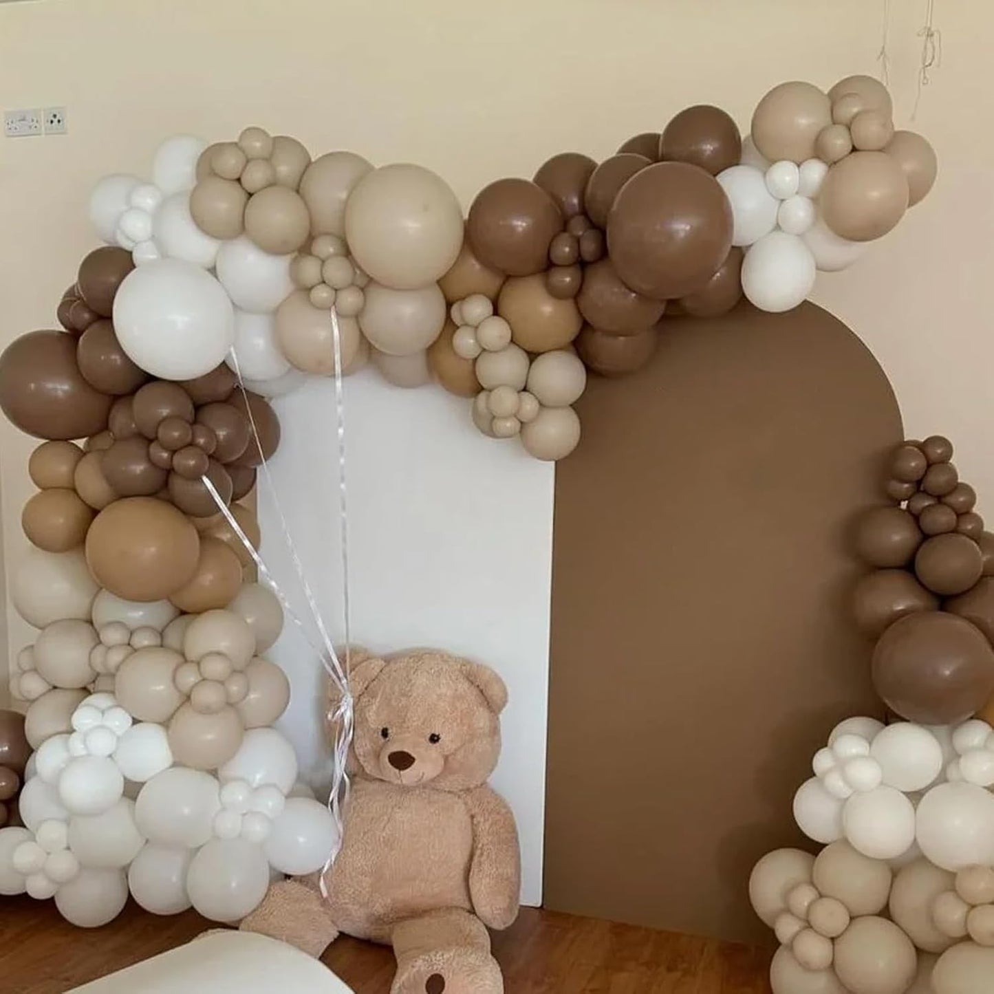 90pack Brown Balloons Different Size 18/12/10/5 Inch Brown Balloon Garland Arch Kit for Graduation, Wedding, Birthday, Princess Theme Party, Valentine's Day Party Decorations
