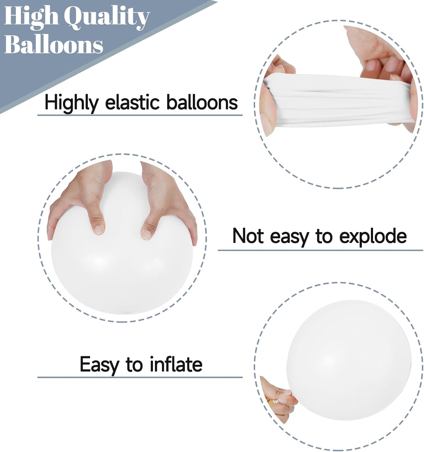 68Pcs Dusty Blue and Champagne Gold Balloons 12 Inch Sand White Pastel Baby Blue Confetti Balloon for Boy Baby Shower Bridal Shower Birthday Wedding Party Decorations.