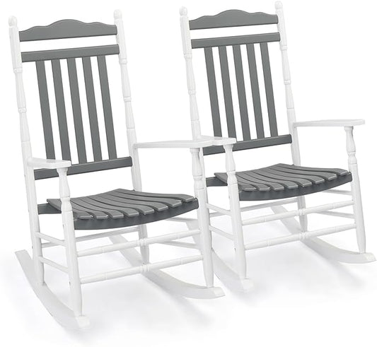 VINGLI Wooden Rocking Chair Outdoor, Patio Rockers by VINGLI