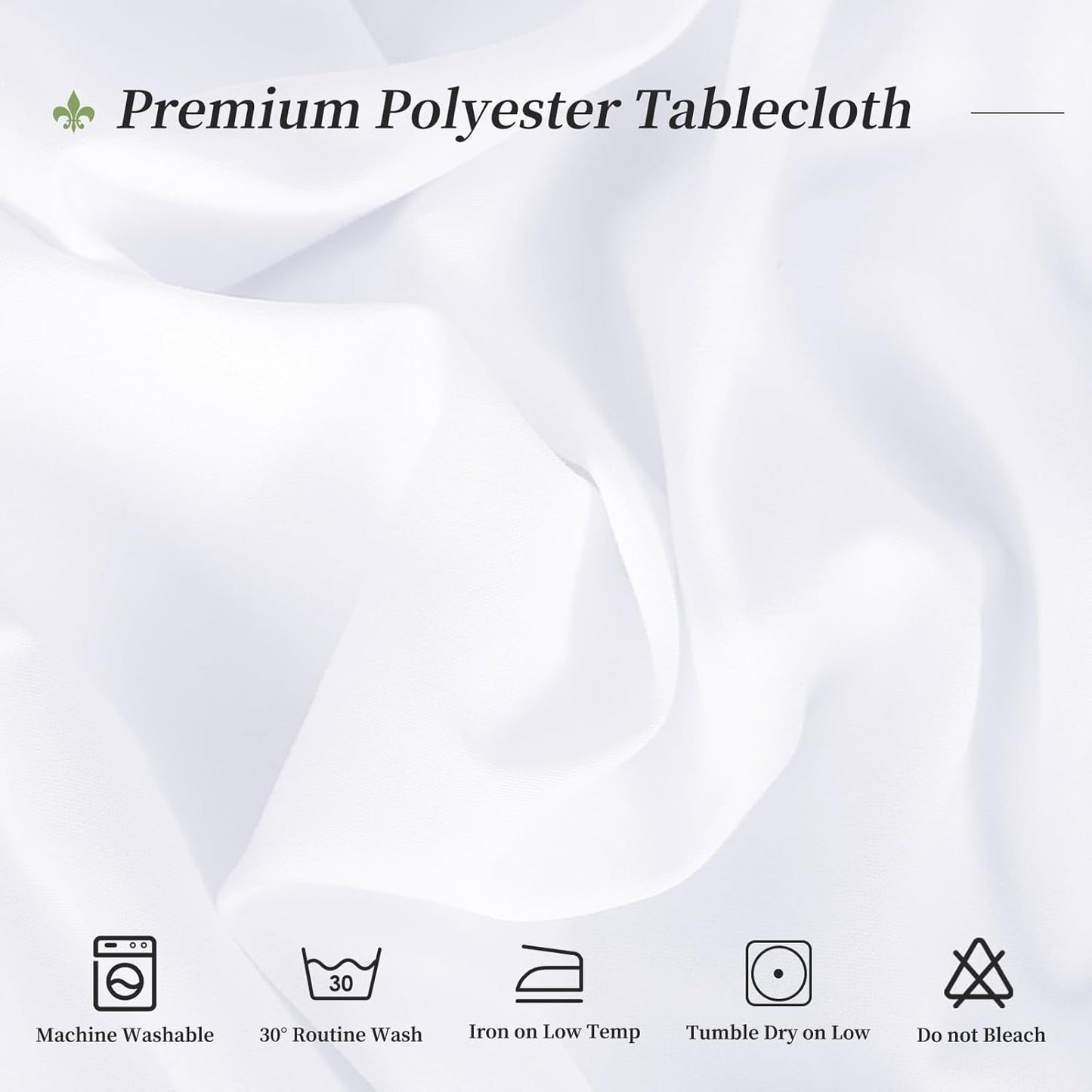 12 Pack Round Tablecloth 90 Inch - White Polyester Tablecloth for Round Table, Premium Stain and Wrinkle Resistant Washable Fabric Table Cover for Wedding Party Banquet Restaurant Reception