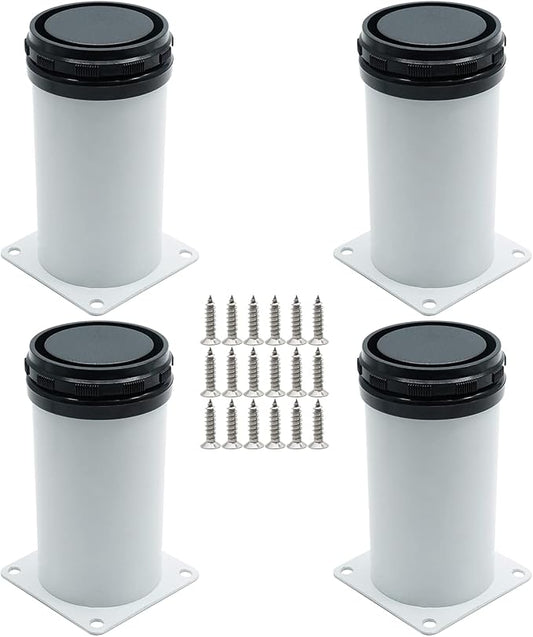 Set of 4 Adjustable Furniture Legs 6 Inch, Stainless Steel Furniture Legs by Kyuionty