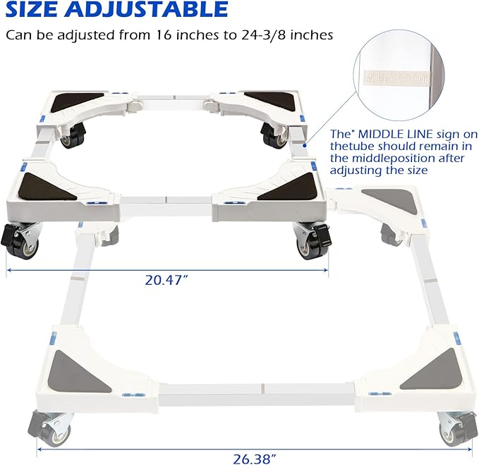 Nefish Furniture Dolly Adjustable Mini Fridge Stand Dolly Cart - Image 3