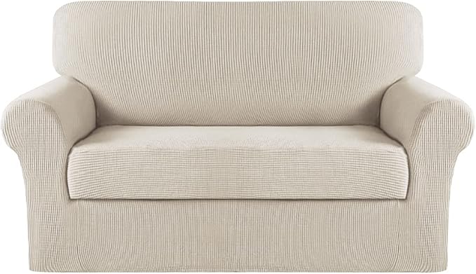 Turquoize Stretch Sofa Slipcover 2 Pieces Sofa Cover Couch Cover by Turquoize