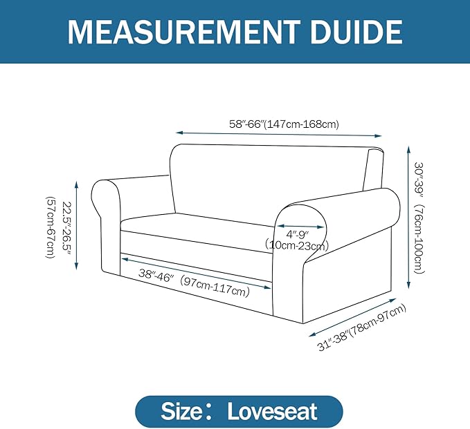 Loveseat Slipcover with 2 Pillow Cover - Image 5