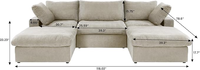 Cloud Couch 120" Sectional Couches - Image 2
