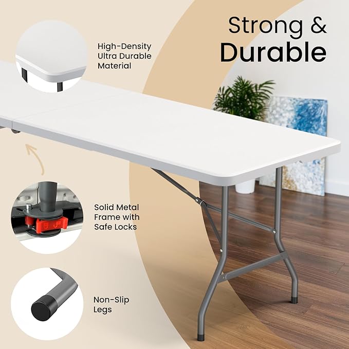 Our Modern Space 8 Feet Foldable Table - Image 3