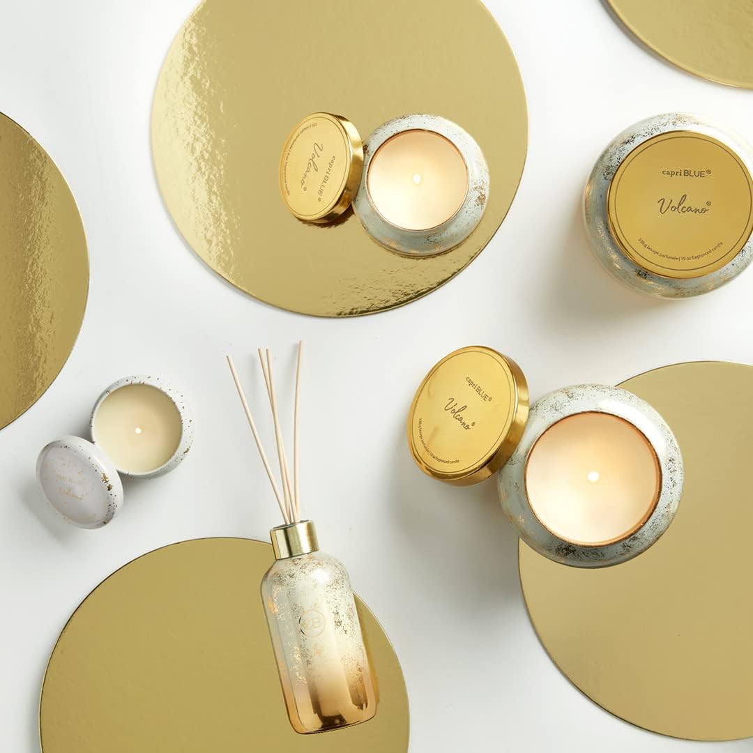 Capri Blue Glimmer Jar Candles - Luxury Holiday Scented Candles for Home - Long Lasting Soy Wax Blend - Scented Holiday & Home Decor - Volcano Oversized Signature Jar (28 oz)