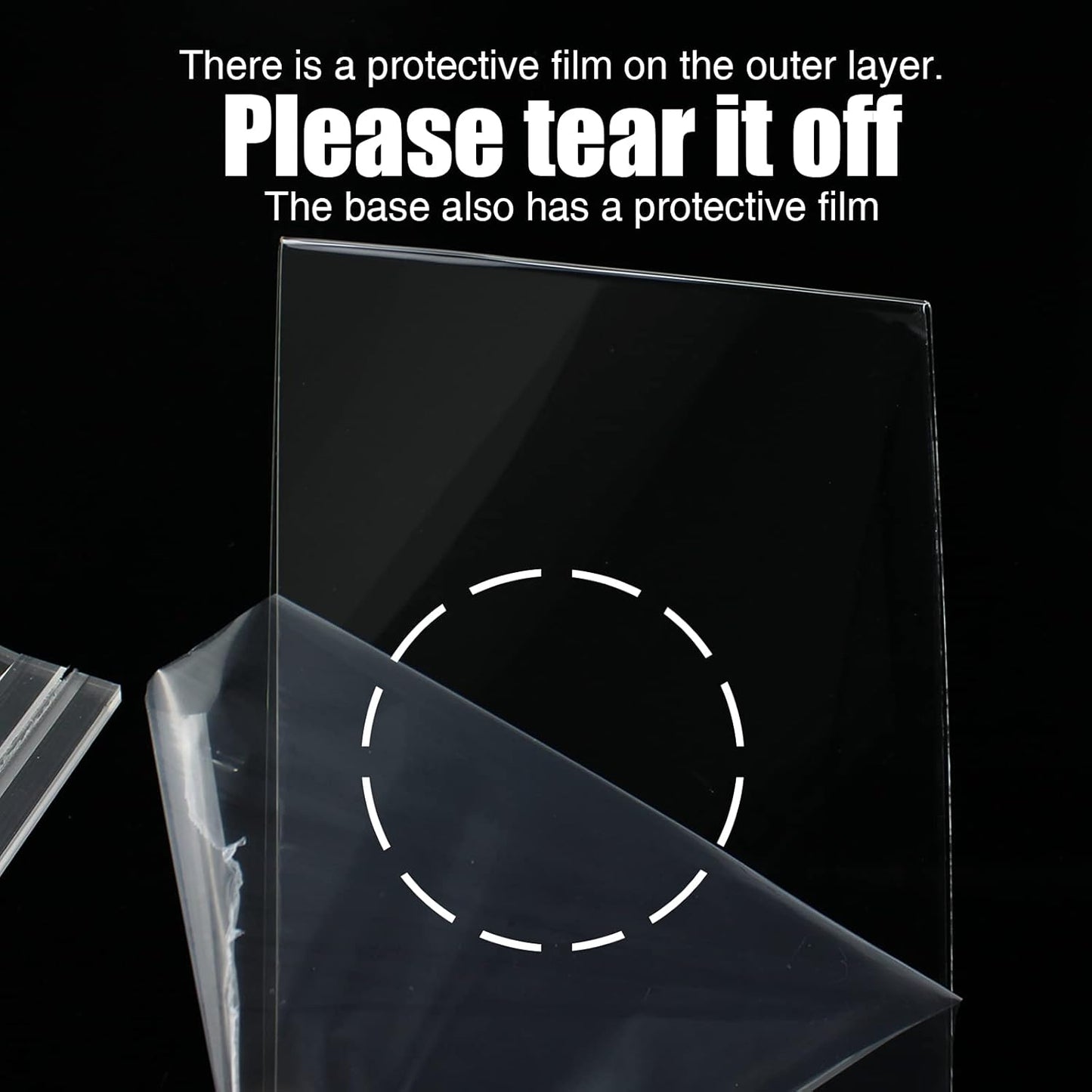 Acrylic Sign Holder, 8.5 x 11 inches Clear Table Menu Display Stand Desktop Display Stand Paper Holder Table Top Sign Holder Suitable for Restaurants, Office, Home, Store (10 pcs)