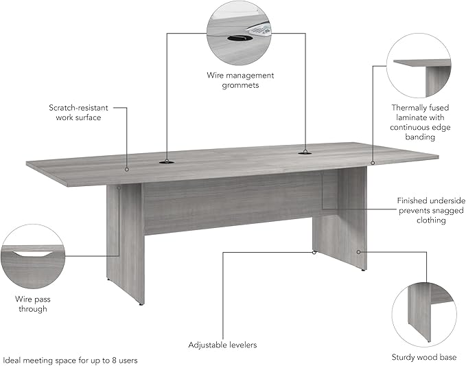 Bush Business Furniture 96-inch Office Conference Table - Image 7