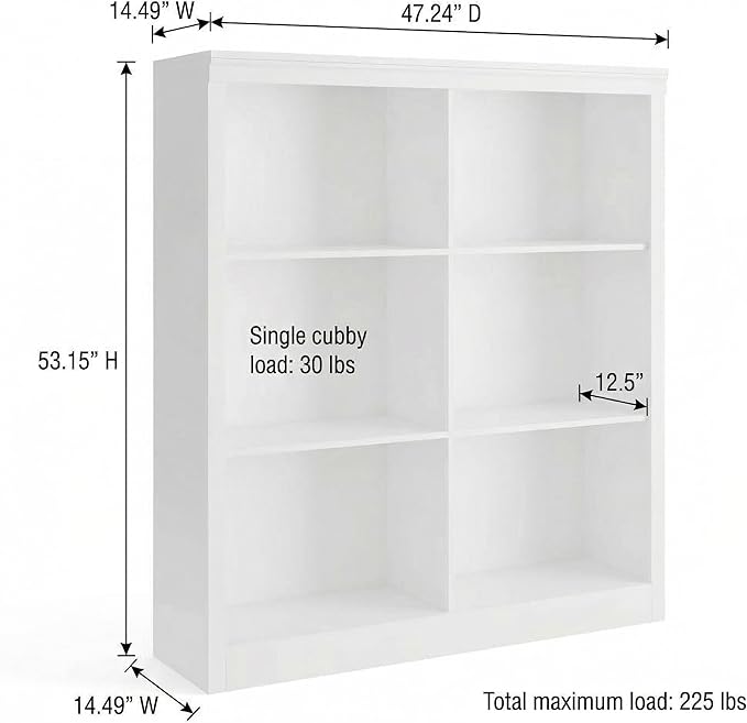 GarveeHome 6 Cube Storage Organizer, 53 Inch Tall Bookcase - Image 2