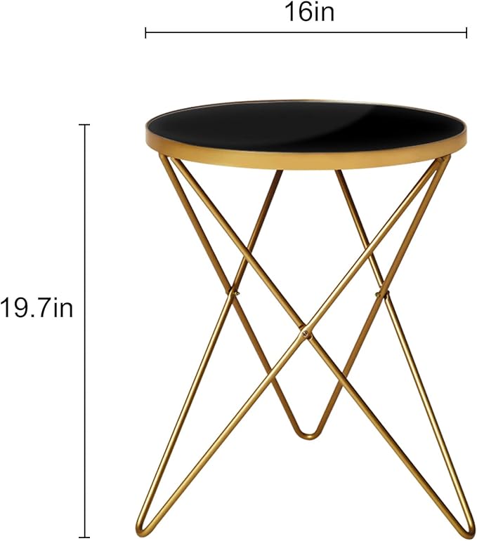 HLR Modern Round Side Table, End Table - Image 2