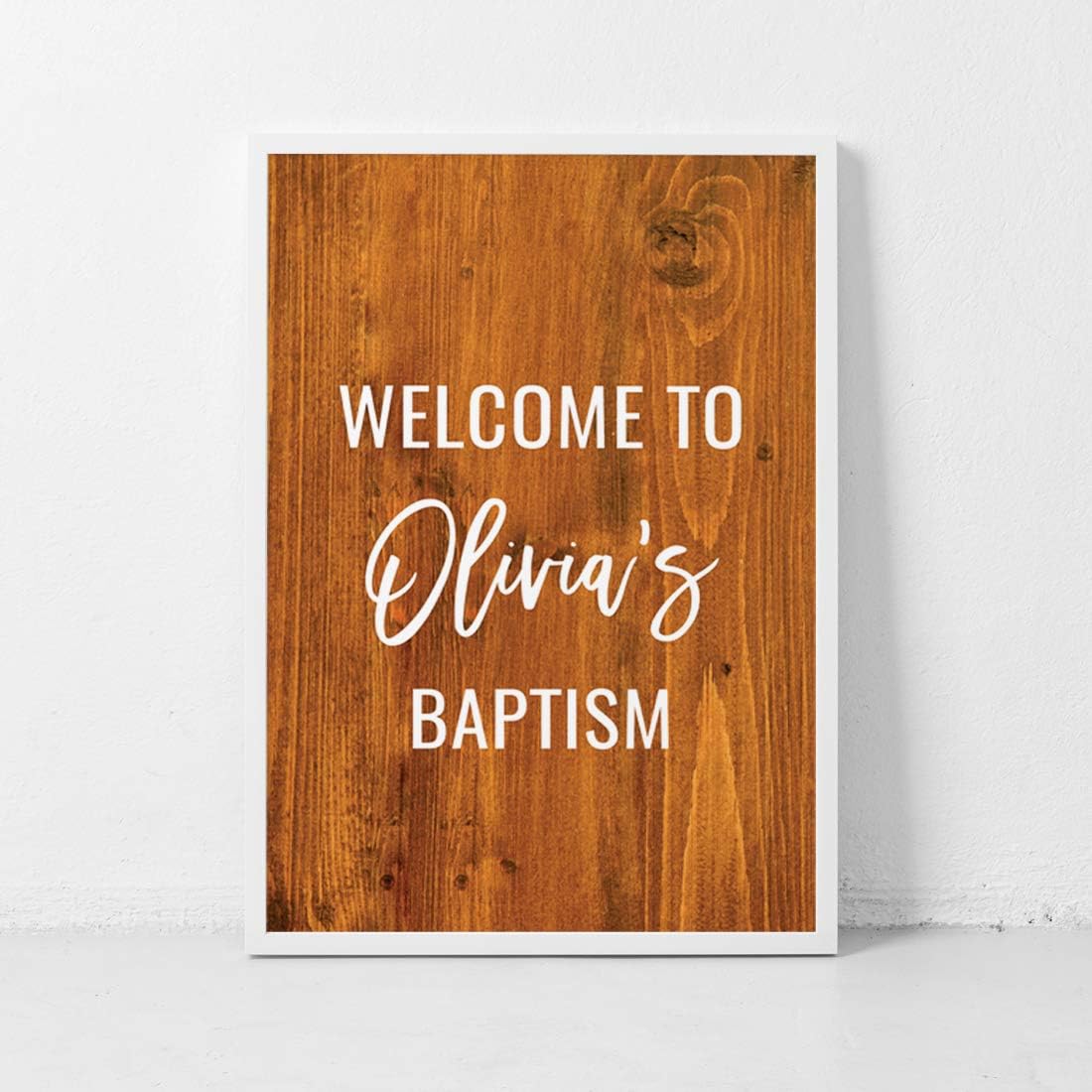 Andaz Press Personalized Extra Large Wedding Easel Board Party Sign, 12x18-inch, Rustic Barn Wood, Your Text Here, 1-Pack, Custom