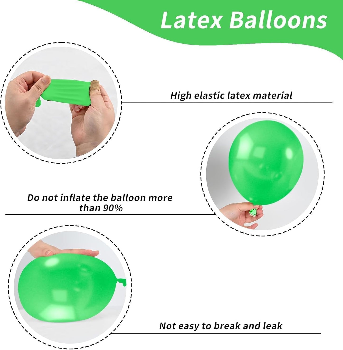 Purple and Green Balloons, 52 PCS 12 Inch Metallic Chrome Purple Light Green Black Latex Balloons with Black Green Confetti Balloons for Boys Girls Birthday Party Baby Shower Decorations