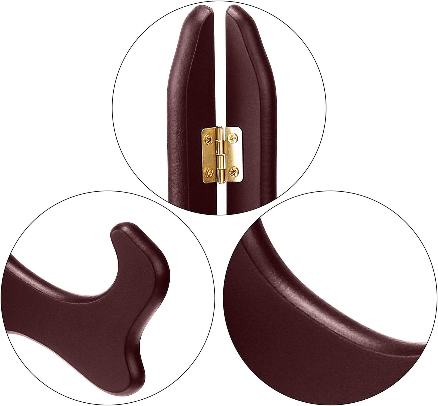 Tatuo 4 Packs Wooden Display Stand Decorative Plate Stands for Display Picture Frame Holder Easels(Red,7 Inch)