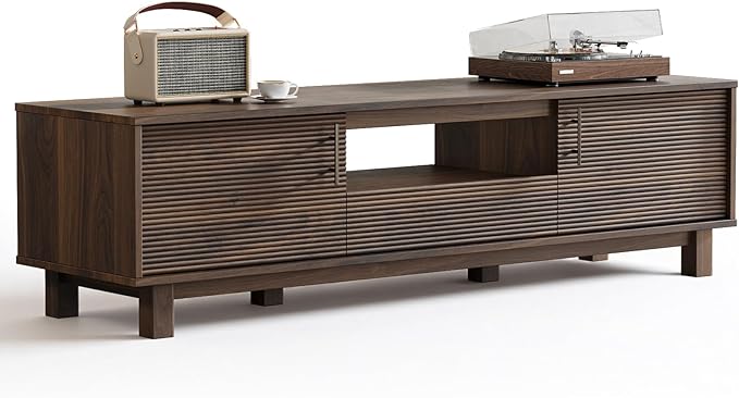 Marsail Mid Century Modern TV Stand up to 65 Inches, Fluted Entertainment Center - Image 9