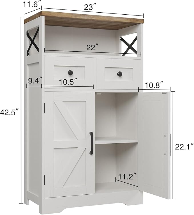 FiveWillowise Farmhouse Storage Cabinet - Image 2