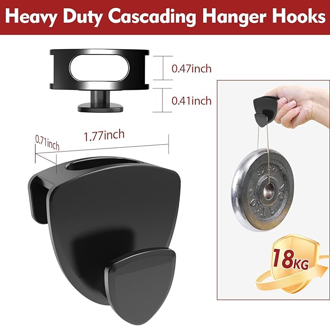 Latoxcaa Space Saving Hanger Hooks 30Pcs, Upgrade Heavy Duty Space Saver - Image 3