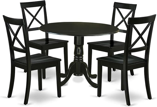 East West Furniture DLBO5-BLK-W 5 Piece Dinette Set by EastWestFurniture