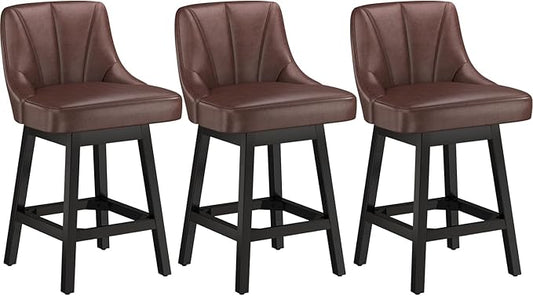 YaFiti Swivel Bar Stools Set of 3, 26 Inch Counter Height Bar Stools by YaFiti