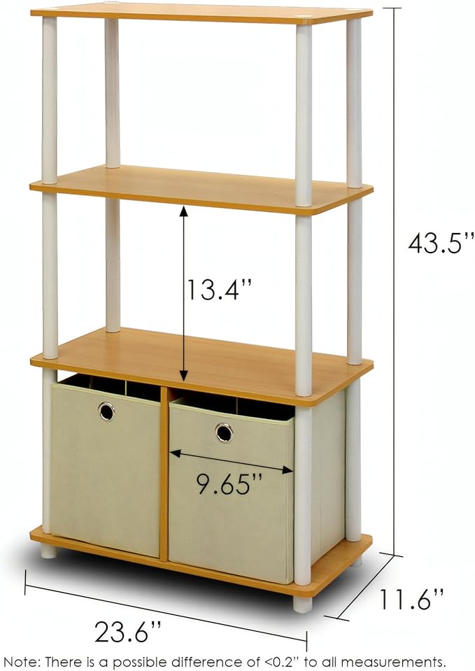 Furinno Go Green 4-Tier Multipurpose Storage Rack Shelving Unit - Image 3