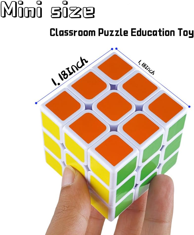 48 Pack Mini Cube Puzzle Party Favors for Kids, 1.18in 3x3 Magic Cube School Rewards & Classroom Prize for Students, Birthday Party Favors Easter Christmas Stocking Stuffers Gifts for Kids