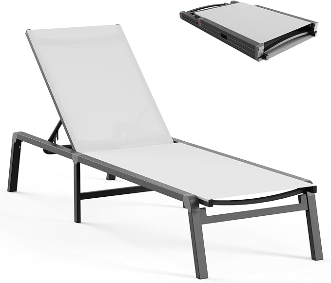 Aluminum Chaise Lounge Ourdoor by CIOKEA