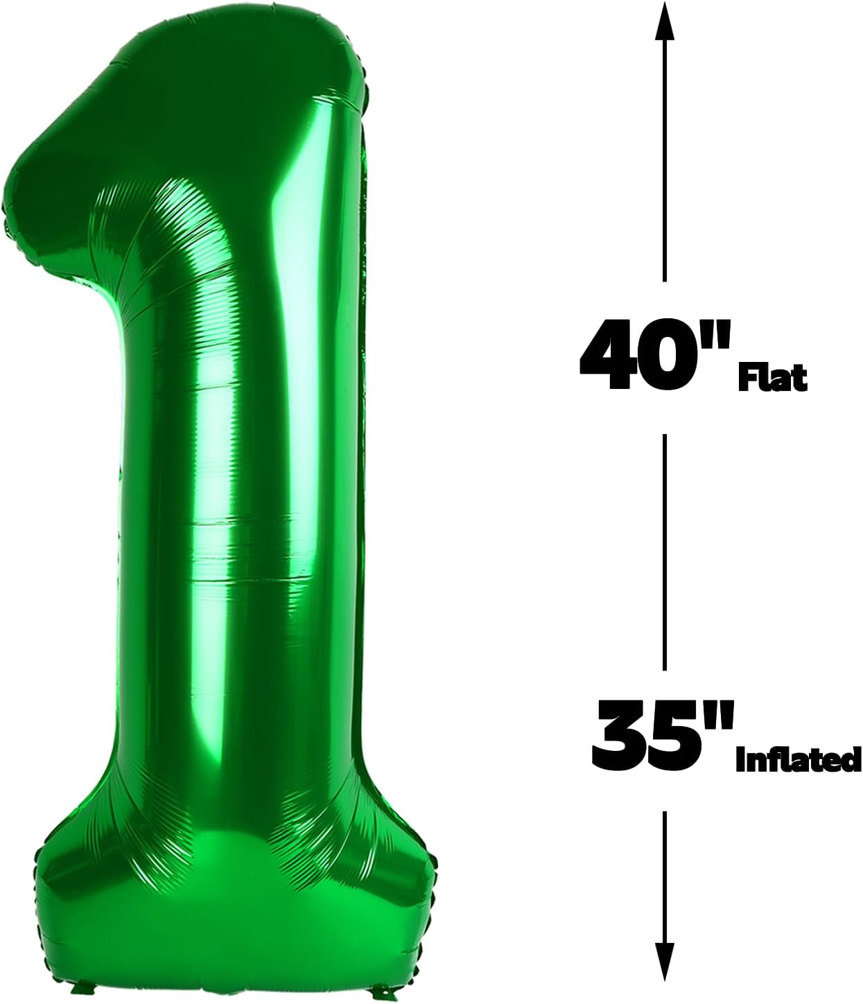 Green 40 Inch Large Number 15 51 Birthday Balloon, 15 51 Birthday Celebration Decorations, Foil 15 51 Mylar Helium Number 15 Balloons Girl Boy Anniversary Party Supplies