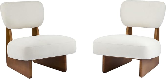 GDFStudio Upholstered Armless Accent Chairs Set of 2 Modern Side Chair - Image 6