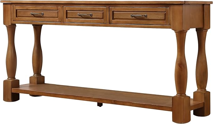 Knocbel Long Antique Entry Console Table - Image 13