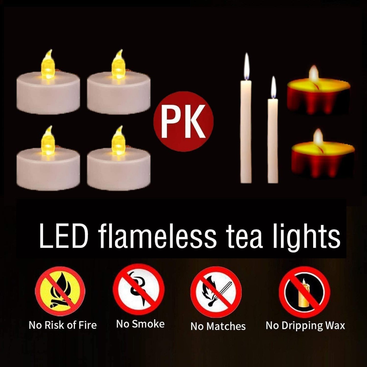 Tea Light Candles with Remote Control,Flickering Flameless LED Candle,Long Lasting 400+Hours,Battery Operated with Timer for Home Decoration Seasonal &Festival Celebration Warmyellow (5pcs)