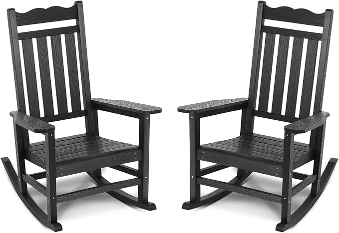 Stoog All-Weather Outdoor Rocking Chairs Set of 2, Oversized Rocking Chairs by Stoog