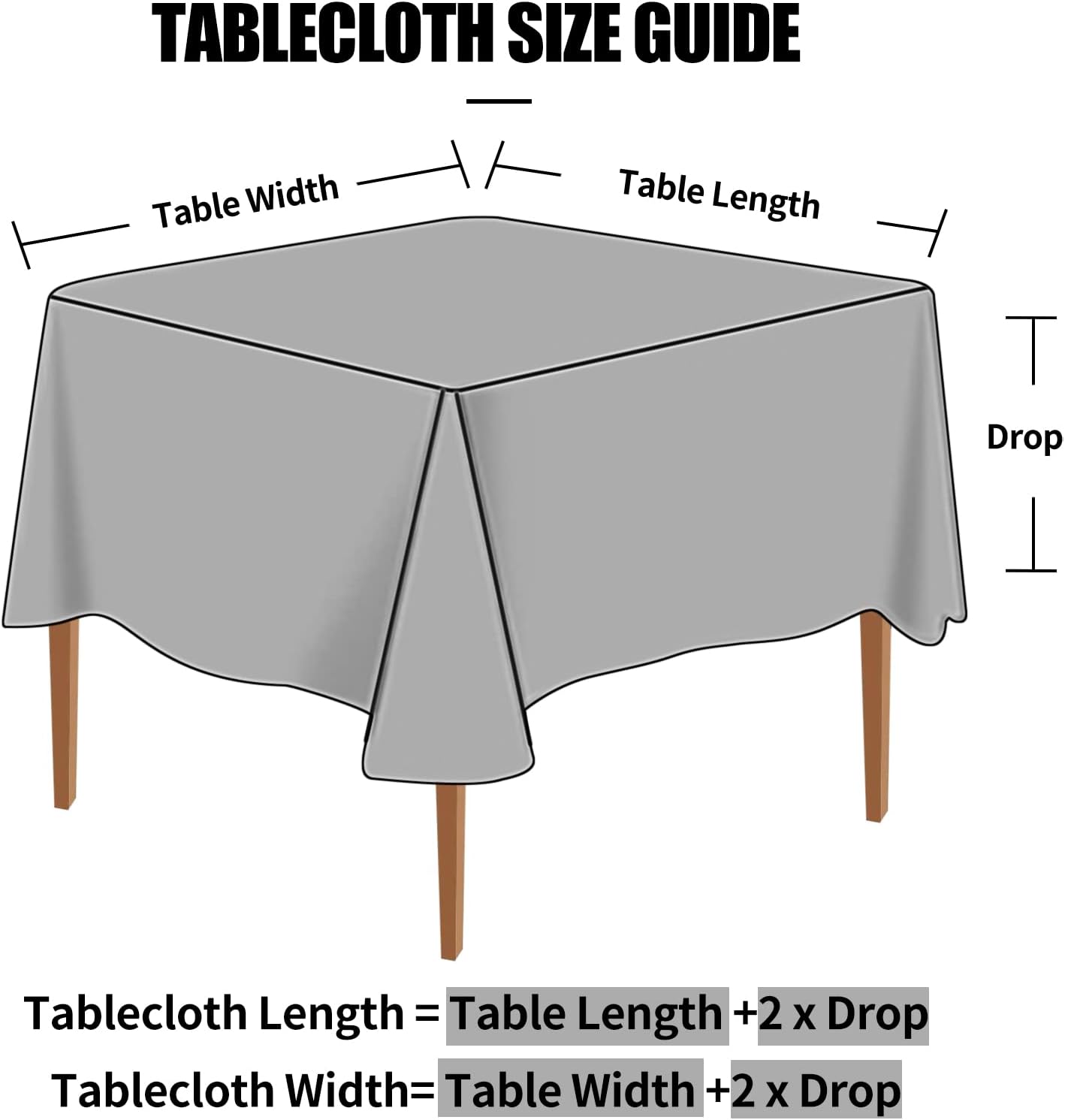 Smiry Square Table Cloth, Waterproof Heavy Duty Vinyl Tablecloths, Wipeable Washable Table Cover for Kitchen and Dining Room (Brown, 54" X 54")