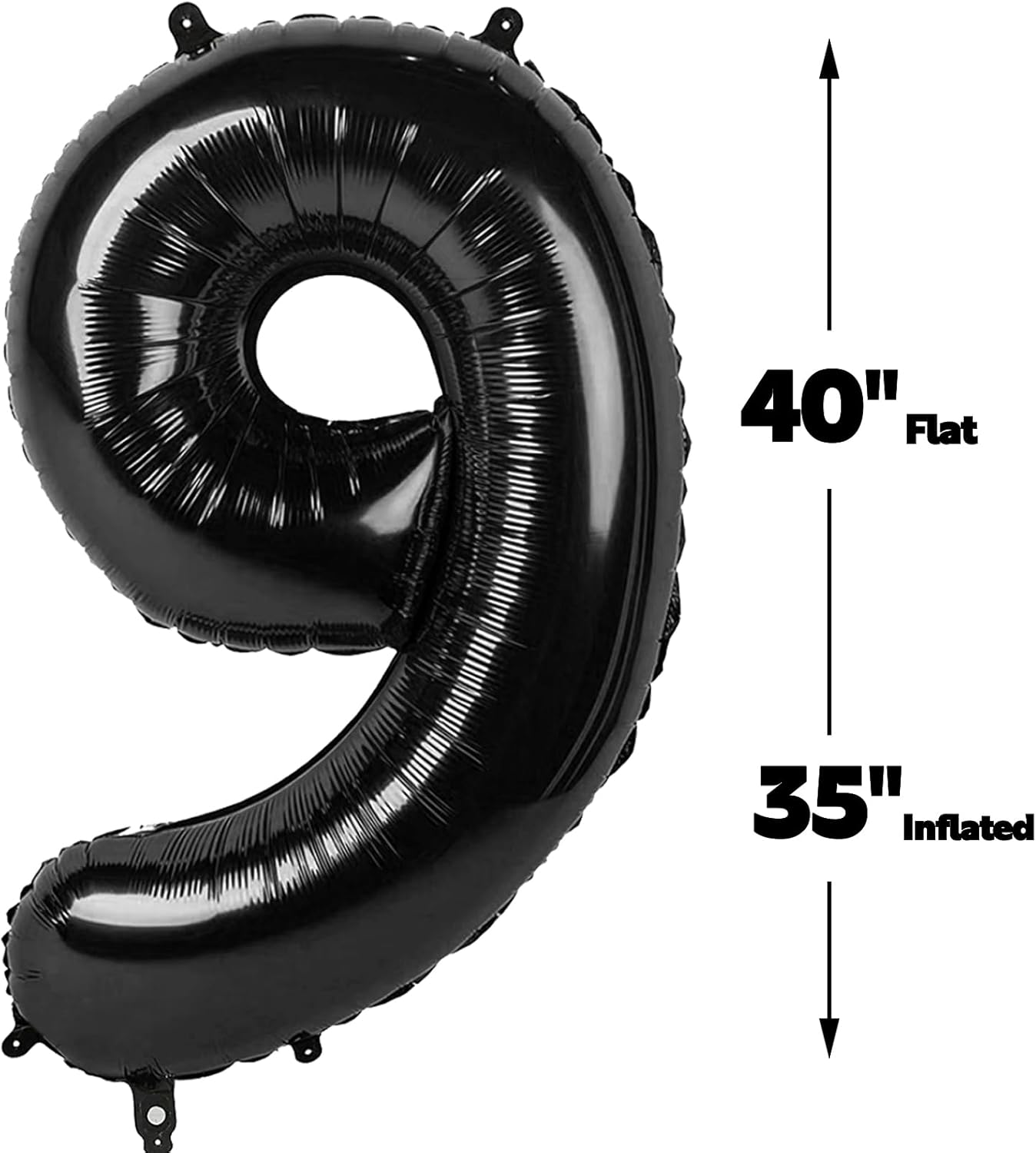 Black Number 19 Balloon, 40 Inch, Birthday Party Decorations, Anniversary & Graduation Party Supplies