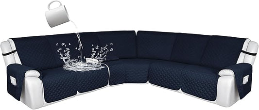 HDCAXKJ 100% Waterproof Reclining Sectional Couch Covers L Shape Recliner Sofa by HDCAXKJ