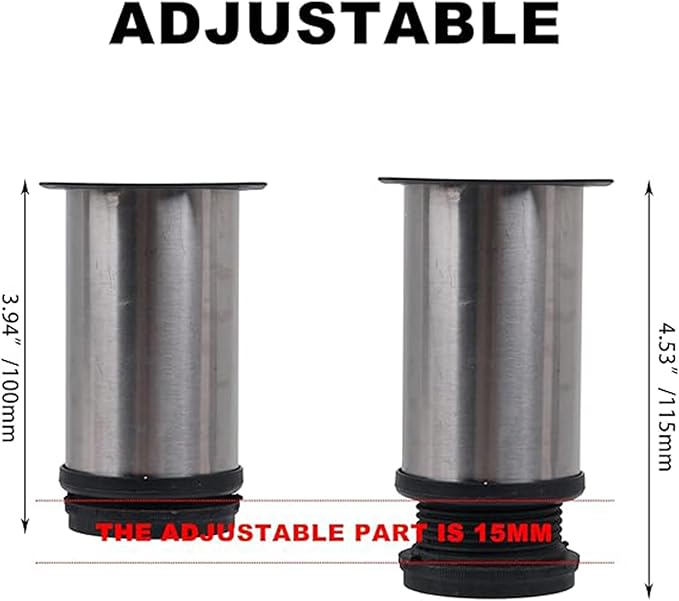 4 Pack Furniture Legs 2 Inch Patas Para Muebles Adjustable Furniture Feet - Image 5