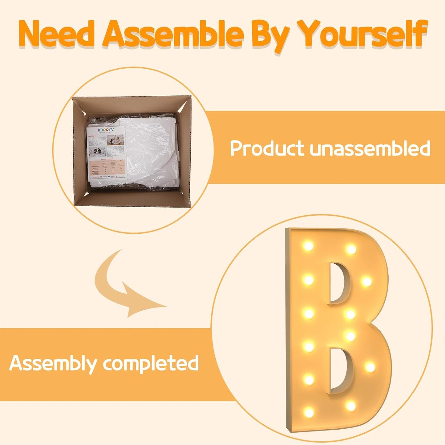 Marquee Letters 4 Feet Tall Large Light Up Letters B Baby Shower Decorations Birthday Engagement Party Decor Yellow Light Birthday Decorations Balloon Arch Kit Foam Sign B