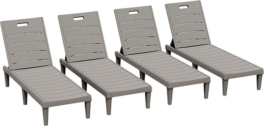 Greesum Outdoor Chaise Lounge Chairs Set of 4 by BuynowfromGreesum