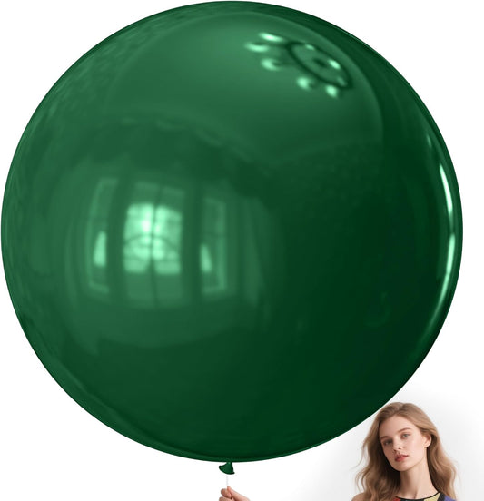 KAWKALSH Dark Green Balloons, 9 pcs 36 Inch Large Deep Green Balloons for Garland or Arch as Party Birthday Wedding Decorations