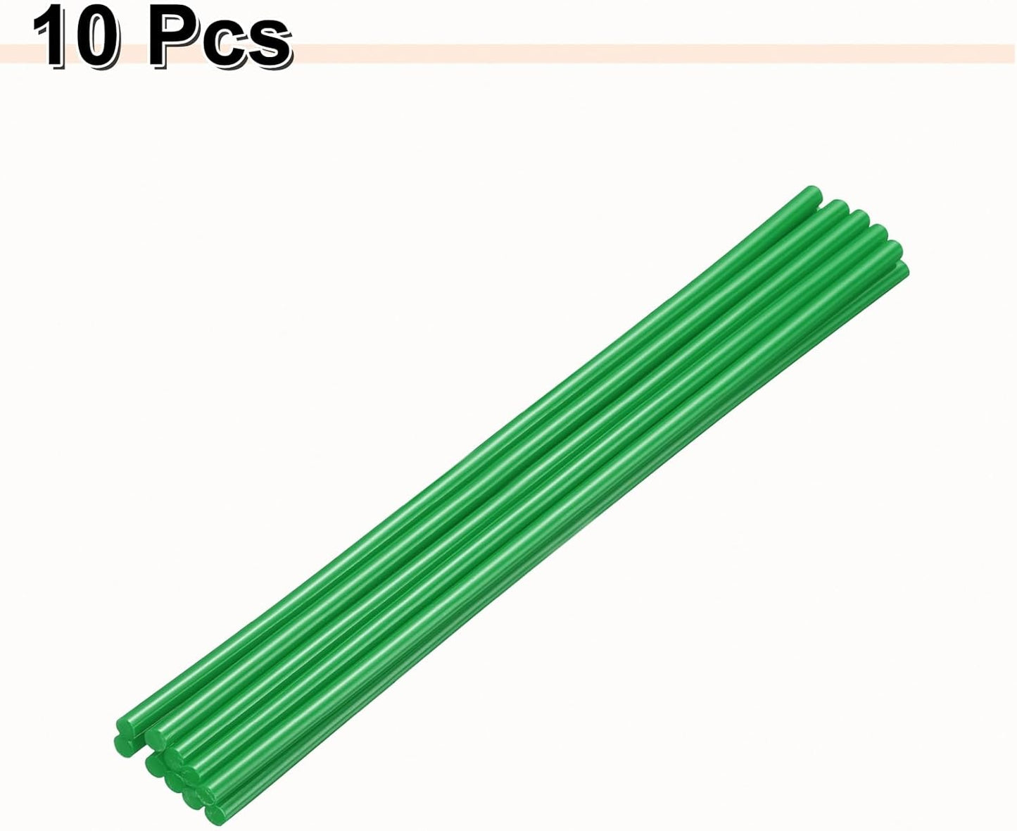 HARFINGTON 10pcs Hot Glue Sticks 0.28" Dia x 11.81" Long EVA Mini Hot Melt Adhesive Glue Stick for Hot Melt Gun Wood Plastic Glass Flowers Fabrics Foam, Deep Green