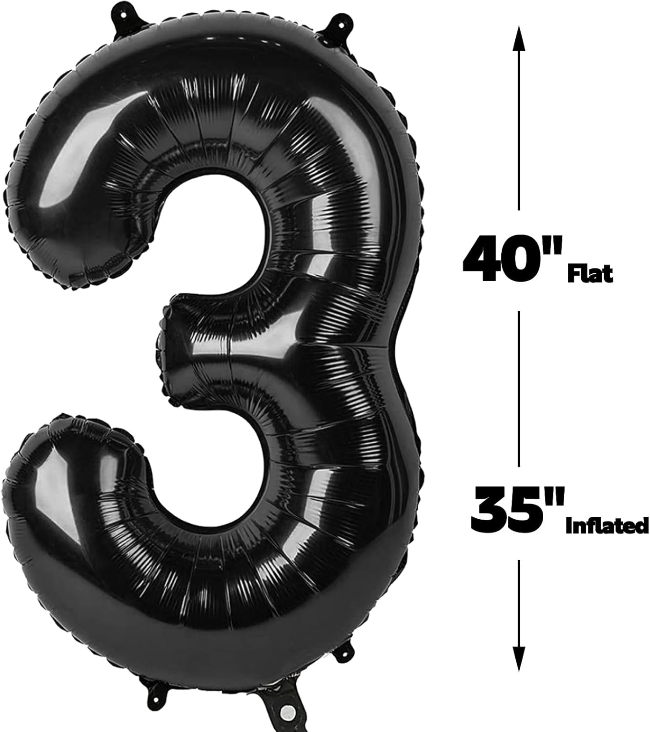 40 Inch Black 23 Large Number Balloon, 23 32 Black Birthday Party Decorations, Numbers 23 32 Foil Balloons for Anniversary Graduations Celebration Supplies