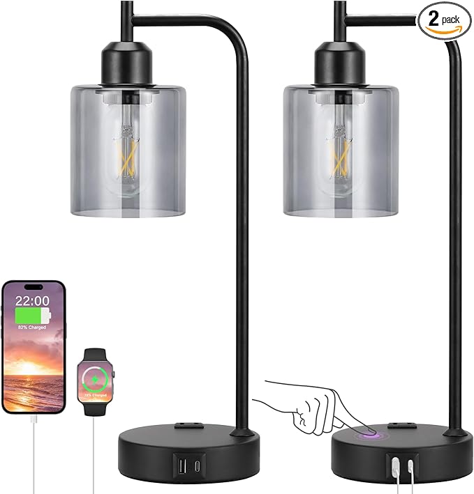 Innqoo Industrial Touch Bedroom Lamps by Innqoo