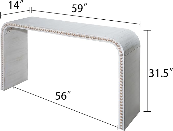 59" Wood Gray Console Table - Image 2