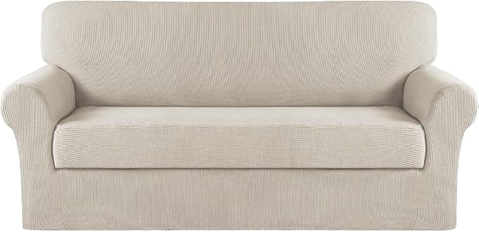 Turquoize Stretch Sofa Slipcover 2 Pieces Sofa Cover Couch Cover by Turquoize
