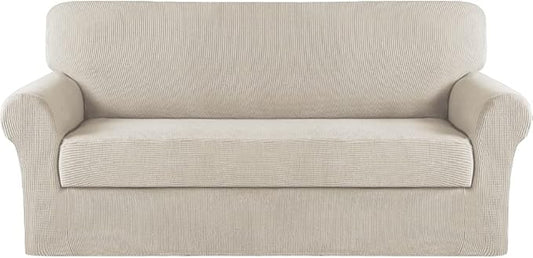 Turquoize Stretch Sofa Slipcover 2 Pieces Sofa Cover Couch Cover by Turquoize