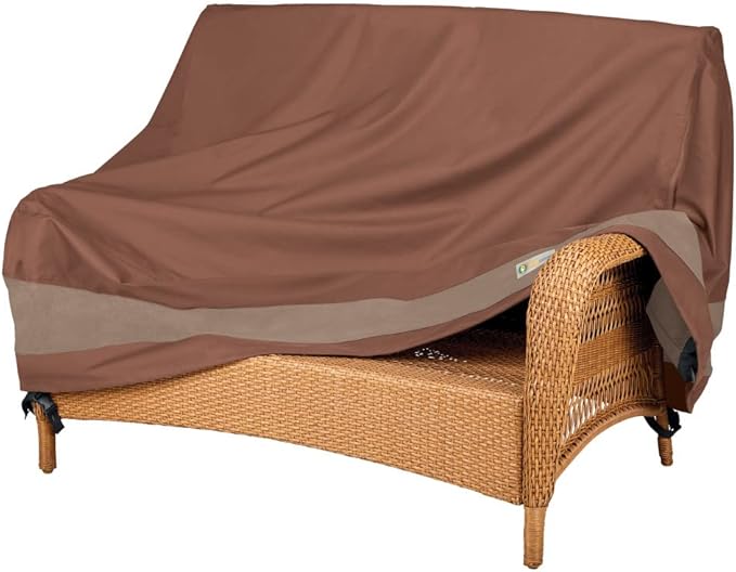 DUCKCOVERS ULV603535 Ultimate Loveseat Cover, Mocha Cappuccino, Patio Furniture - Image 2