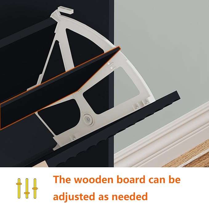 Shoe Cabinet Storage, Modern Freestanding Organizer - Image 5